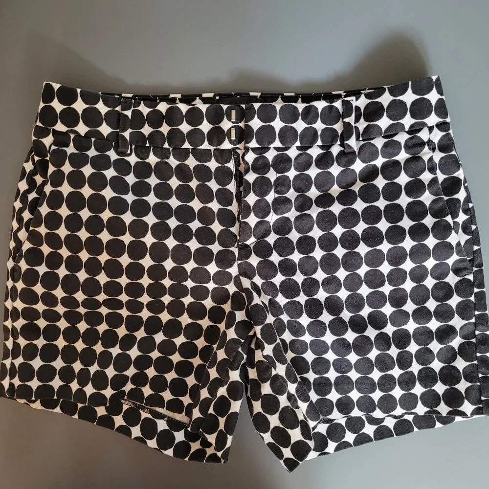 Banana Republic x Marimekko Women’s Shorts Sz 0 Black White Polka Dot Limited Ed